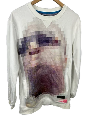 Entree LS White Crewneck Streetwear Sweatshirt – 7/10 Condition – Signs of Wear  - Image 1 of 4