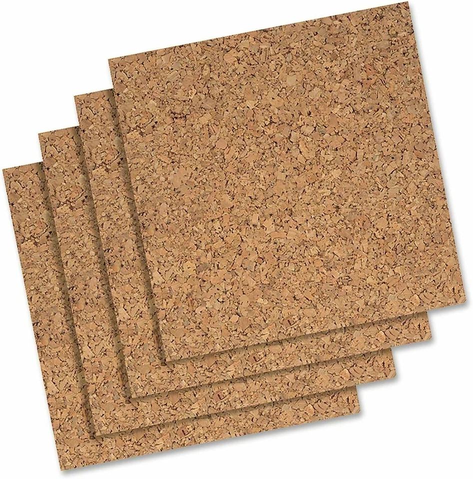 Quartet Cork Tiles, Bulletin Board Panels 12" x x 12 x 12, Natural  - Image 1 of 4