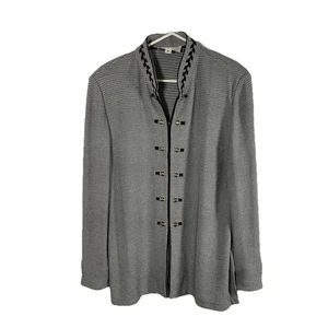 Chaqueta Longline Colección St. John De Colección Talla 16 Cremallera Completa Cuello Mandarín Usada en Excelente Condición - Imagen 1 de 13