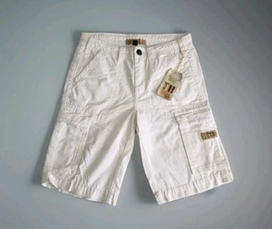 NEW Mens TRUE RELIGION Size 32 White ISAAC Casual TR Cargo SHORTS - Picture 1 of 14