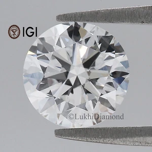 2.27 CT IGI Certified Round Shape Diamond White-E Color VVS2 Clarity Lab Diamond - Picture 1 of 10