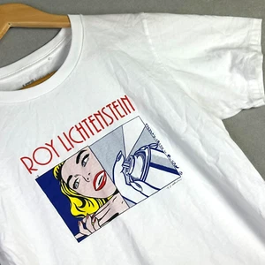 Uniqlo UT Roy Lichtenstein T-Shirt Men’s Medium White Graphic Pop Art Tee - Picture 1 of 8