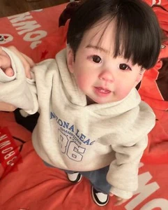 Muñeca niño renacido de 28 pulgadas Realsitic realista hecha a mano Juguetes de cabello enraizado REGALO - Imagen 1 de 10