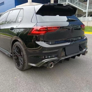 Paar Edelstahl Auspuffblende Auspuff Endrohr Blende Carbon nur für VW Golf 8 GTI - Bild 1 von 6