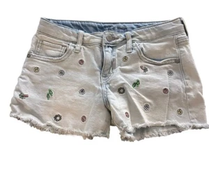 Art Class Girls Embroidered Jean Shorts Size L 10/12 - Picture 1 of 4