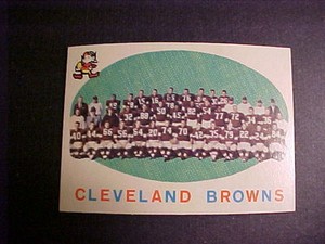 1959 TOPPS  FOOTBALL  #161  CLEVELAND BROWNS   NM+++