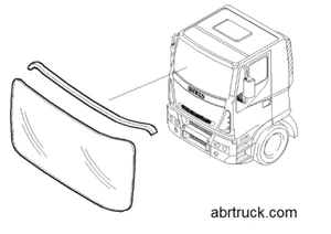 GUMMIDICHTUNG WINDSCHUTZSCHEIBE PASSEND FÜR IVECO EUROCARGO AB 2003 504058103 - Bild 1 von 2
