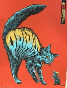 Póster Primus Boston 2021 gira de conciertos Ken Taylor arte gato con rata estilo banksy - Imagen 1 de 12