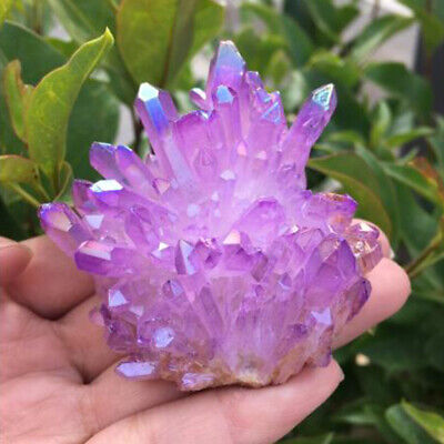 Natural Large Aura Angel Crystal Cluster Quartz Titanium Healing Specimen Decor • 6.15£