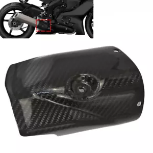 For Yamaha R6 2017-2020 Real Carbon Fiber Exhaust Pipe Cover Heat Shield Fairing - Bild 1 von 9
