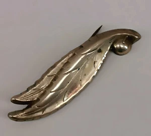 9125515 800er Plata Broche Floral Hoja Antiguo Um 1920 - Picture 1 of 3