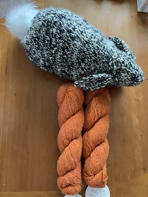 Lotus Yarns 100% Handspun Orange #11, Lot 1410  TWO SKEINS! - Image 1 of 4