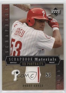 2005 Upper Deck Portraits Scrapbook Materials Bobby Abreu #SM-BA