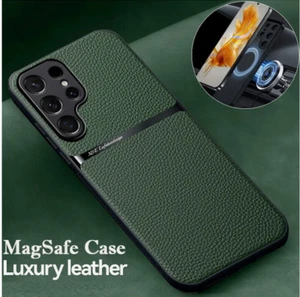 For Samsung S24 S23 Ultra S22 Plus S21 FE Magnetic Case Shockproof Leather Cover - Picture 1 of 22
