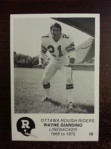 1982 Jogo OTTAWA Rough Riders Past #10 Wayne Giardino Florida State SEMINOLES NM - Bild 1 von 2