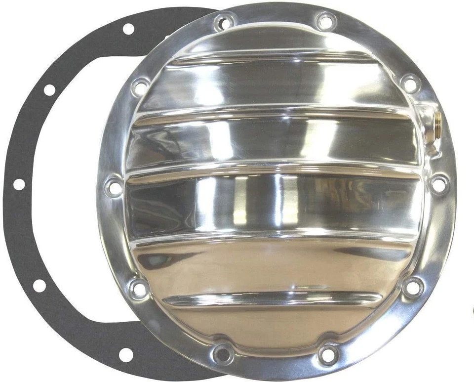 Aluminio pulido GM 8.5′′ y 8.6′′ anillo engranaje diferencial cubierta 10 pernos y junta Foto 1 de 1
