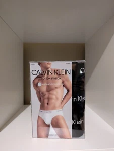 Calvin Klein Classic Fit Cotton Stretch Hip Brief 3 Pack Black Men's Size 2XL - Picture 1 of 1