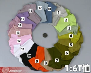 T-shirt manica corta tinta unita vestiti vestibilità 12'' PH TBL figura corpo 1/6   - Foto 1 di 7