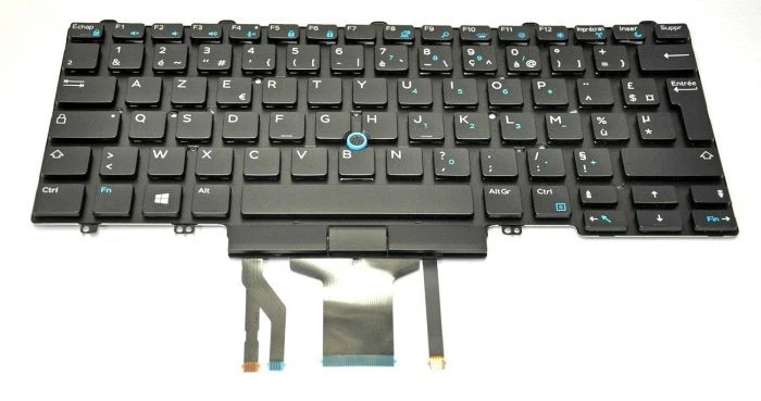 DELL W93F7 Latitude E5450 E5470 5480 E7450 E7470 7480 French Backlit Keyboard - Image 1 of 1