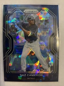 2021 Panini Prizm Daz Cameron Blu Navy Cracked Ice Prizm Parallel Card #7/25!! - Foto 1 di 2