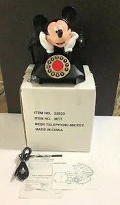 90’s Disney MICKEY MOUSE Table Desk Talking Telephone by Segan w/Original Box - Picture 1 of 10