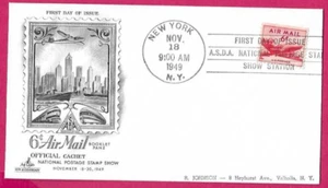 USA 1949 ArtCraft FDC - 6c. Air Mail Stamp - Fdi NEW YORK Postage Stamp Show - Picture 1 of 1