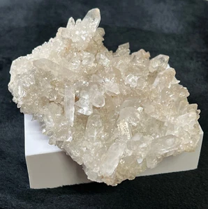487 Gram Clear Quartz Crystal Cluster Mineral Specimen Natural Beautiful - White - Picture 1 of 12