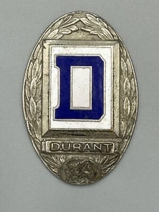 1920s Enamel DURANT AUTO Car Hood Radiator Emblem BADGE Hood Ornament Antique - Picture 1 of 7