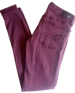 American Eagle Jegging Women's Size 2 Purple Sateen Skinny - Picture 1 of 14