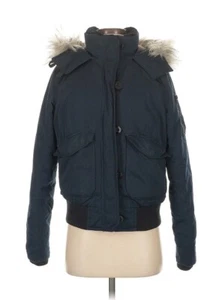 Vintage Y2K Hollister Ultimate Down Navy Blue Puffer Jacket W/Faux Fur Hood - Bild 1 von 6