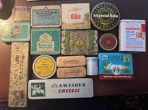 Alte Blechdosen Konvolut 16 St. Apotheke, Zigaretten, Film... - Bild 1 von 5