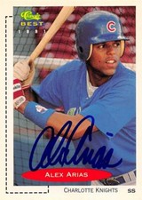 Alex Arias autographed baseball card ( Cubs) 1991 Classic Best Rookie #10