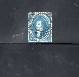 Argentina 1864 15c blue Rivadavia Scott #13 Used well centered