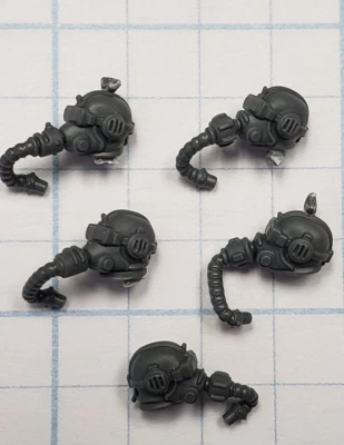 Warhammer 40k AdMech Sicarian Bits Pteraxii Sterylizors cabeças respiratórias biônicas - Imagem 1 de 2