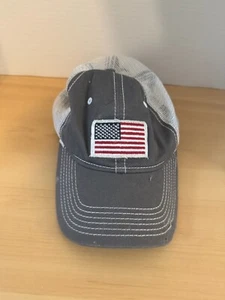Cappello Patch Bandiera Americana Grigio Regolabile Vestibilità Adulto - Foto 1 di 8