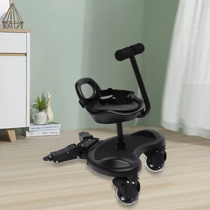 Standing Platform Buggy Board + Saddle Seat  Child Rider Stroller Attachment - Picture 1 of 12