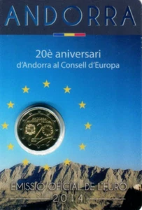 2014 - 2 euro Andorra  " 20° Consiglio d' Europa" - Afbeelding 1 van 1