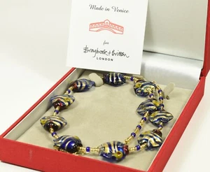 Angelina Murano Glas Fisch Design Halskette mit 925 Sterling Silber Verschlüssen - Bild 1 von 7