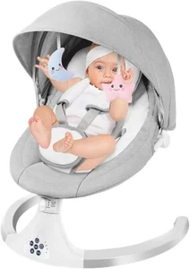 Baby Swing for Infants, Baby Rocker,5 Point Harness Portable Swing for Baby - Picture 1 of 7