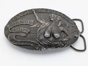 Vintage 1977 Capt Hawks Blushing Melons w/ Hidden Compartment Belt Buckle Nice! - Picture 1 of 5