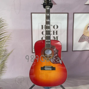 Cherry Burst Humming Bird Acoustic Guitar Spruce Top Mahogany Back 12String W/EQ - Picture 1 of 7