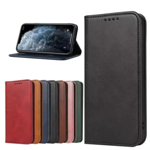 Cell Phone Protection Case For Apple iPhone For Samsung Flip Magnetic Cover Wallet Bag - Picture 1 of 18