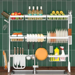over Sink Dish Drying Rack Stainless Steel, Adjustable Large Dish Drainer for St - Picture 1 of 12