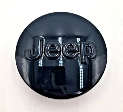 OEM Jeep 2.5" Glossy Black Center Cap - 1LB77TRMAB / 1LB77DX8AB Foto 1 de 4