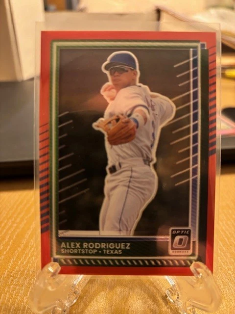 Бейсбольная карточка 2025 Donruss Baseball Alex Rodriguez Red Prizm переливающаяся SP NO87 Rangers 96/99 - Изображение 1 из 1