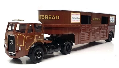 Corgi 1/50 Scale 27701 - Seddon Atkinson Horse Transporter (Whitbread) Brown - Image 1 of 4