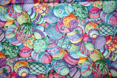 HUEVOS DE PASCUA COLORIDOS DE VIP - TELA 100% ALGODÓN Foto 1 de 4