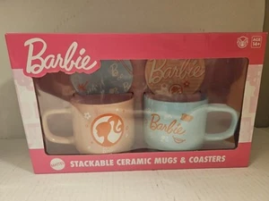 Barbie Mugs Stackable Mugs & Coaster Bundle - Picture 1 of 5