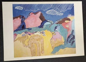 art postcard Karin Reichert 1995 landscapes painting Perlow gallery invite NYC - Picture 1 of 2