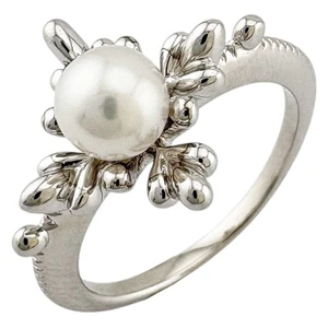 Mikimoto Ring US 4 3/4 EU48 K18 Weißgold Perle gebraucht - Bild 1 von 6
